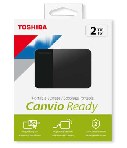 דיסק חיצוני TOSHIBA Canvio Ready 2TB 2.5 USB 3.2