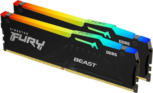 ז.לנייח Kingston Fury Beast BLACK RGB 64GB 2X32GB DDR5 6K Mhz C36 ז.לנייח Kingston Fury Beast BLACK RGB 64GB 2X32GB DDR5 6K Mhz C36 – תמונה 1