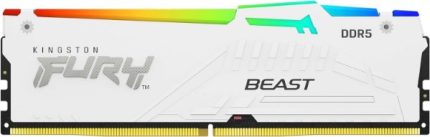 זכרון לנייח Kingston FURY Beast White RGB 32GB 6000Mhz C30