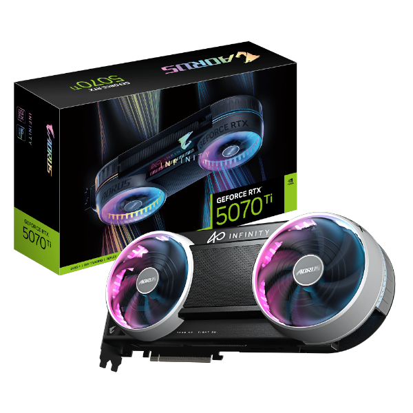 כרטיס AORUS GeForce RTX 5070 Ti INFINITY 16G WINDFORCE HYPERBURST כרטיס AORUS GeForce RTX 5070 Ti INFINITY 16G WINDFORCE HYPERBURST – תמונה 1
