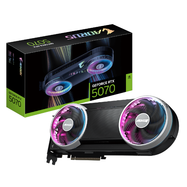 כרטיס AORUS RTX 5070 INFINITY 12GB GDDR7 WINDFORCE HYPERBURST כרטיס AORUS RTX 5070 INFINITY 12GB GDDR7 WINDFORCE HYPERBURST – תמונה 1