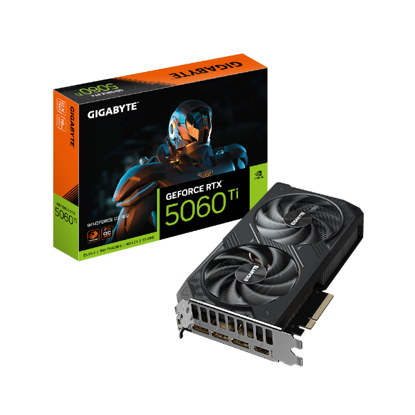 כרטיס מסך Gigabyte RTX 5060 Ti WindForce 2 OC 16GB כרטיס מסך Gigabyte RTX 5060 Ti WindForce 2 OC 16GB – תמונה 1