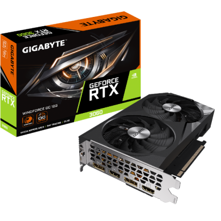 כרטיס מסך OC 12GB Rev 2.0  Gigabyte RTX 3060 Windforce 2
