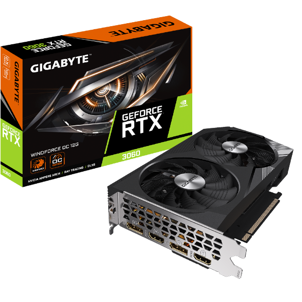 כרטיס מסך OC 12GB Rev 2.0 Gigabyte RTX 3060 Windforce 2 כרטיס מסך OC 12GB Rev 2.0 Gigabyte RTX 3060 Windforce 2 – תמונה 1