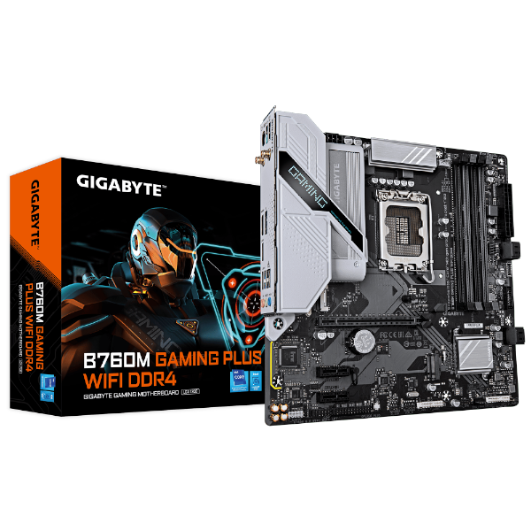 לוח אם GIGABYTE B760M GAMING PLUS WIFI DDR4 mATX LGA 1700 1GbE לוח אם GIGABYTE B760M GAMING PLUS WIFI DDR4 mATX LGA 1700 1GbE – תמונה 1