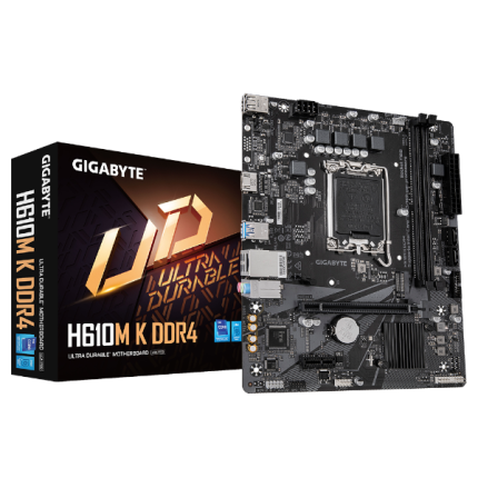 לוח אם GIGABYTE H610M K DDR4 M-ATX LGA1700 M.2 1GBE LAN