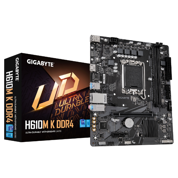 לוח אם GIGABYTE H610M K DDR4 M-ATX LGA1700 M.2 1GBE LAN לוח אם GIGABYTE H610M K DDR4 M-ATX LGA1700 M.2 1GBE LAN – תמונה 1