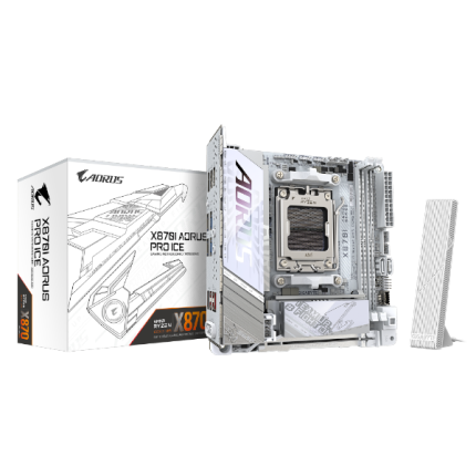 לוח אם GIGABYTE X870I AORUS PRO ICE MINI-ITX DDR5 AM5 BT 2.5GBE