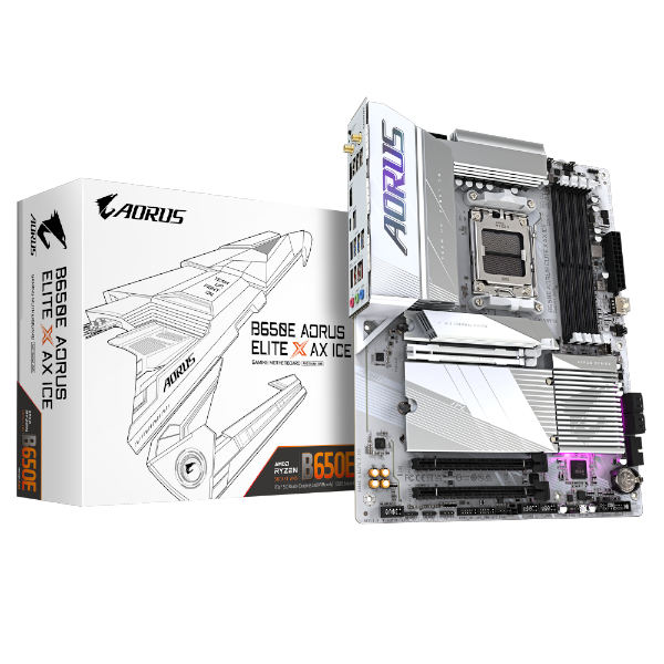 לוח אם Gigabyte B650E A ELITE X AX ICE ATX AM5 DDR5 WIFI BT White לוח אם Gigabyte B650E A ELITE X AX ICE ATX AM5 DDR5 WIFI BT White – תמונה 1