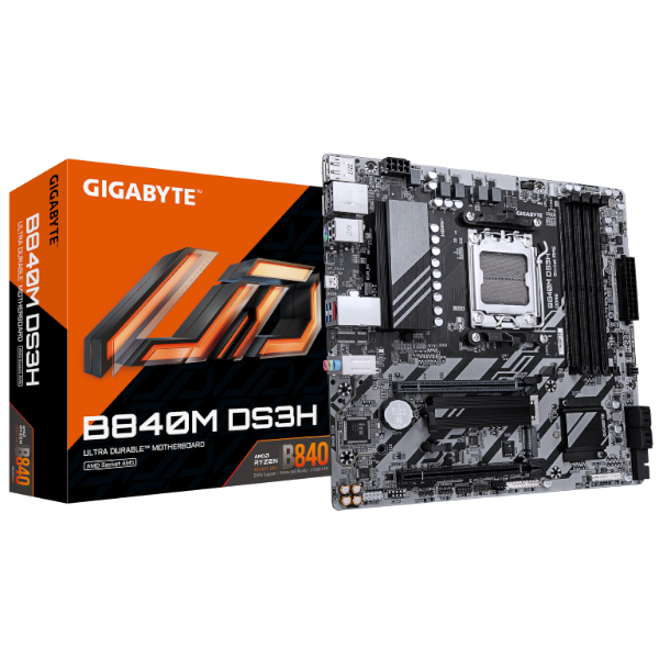 לוח אם Gigabyte B840M DS3H for AMD AM5 Cpu DDR5 HDMI לוח אם Gigabyte B840M DS3H for AMD AM5 Cpu DDR5 HDMI – תמונה 1