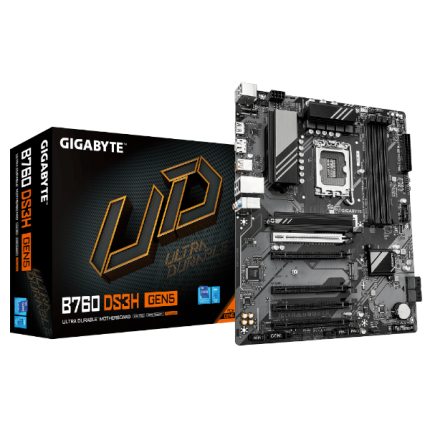לוח אם אינטל Gigabyte B760 DS3H DDR5 Gen5 ATX DP HDMI LGA1700