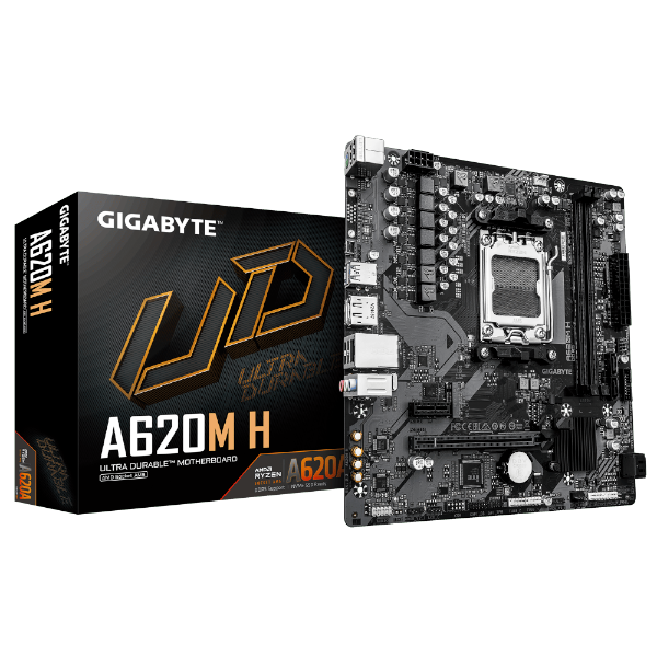 לוח למעבדי Gigabyte A620M H 2.2 DDR5 mATX DP HDMI AM5 AMD לוח למעבדי Gigabyte A620M H 2.2 DDR5 mATX DP HDMI AM5 AMD – תמונה 1