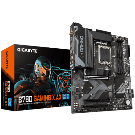 לוח למעבדי אינטל Gigabyte B760 Gaming X AX 1.2 DDR5 ATX WIFI6