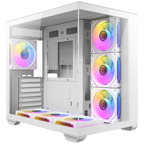 מארז Antec CX Mirror White Mini-Tower Gaming Case 7X120mm ARGB מארז Antec CX Mirror White Mini-Tower Gaming Case 7X120mm ARGB – תמונה 1