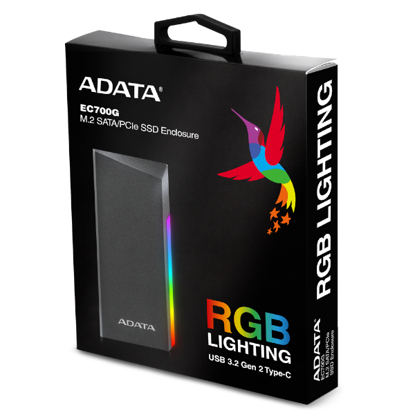 מארז חיצוני לדיסק A-DATA EC700G M.2/NVME USB-C ENCLOSURE RGB מארז חיצוני לדיסק A-DATA EC700G M.2/NVME USB-C ENCLOSURE RGB – תמונה 1