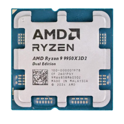 מעבד AMD Ryzen 9 9950X3D2 Dual TRAY 16C 32Thr TDP Max 200W