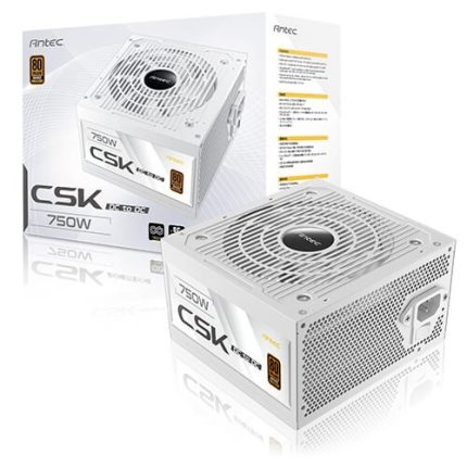 ספק כוח לבן ANTEC CSK 750DC Non-Modular 750W 80 PLUS Bronze 120MM